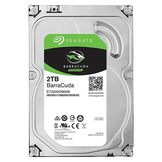 2TB Seagate BarraCuda 3.5" SATA III Hard Drive - 7200RPM, 256MB Cache